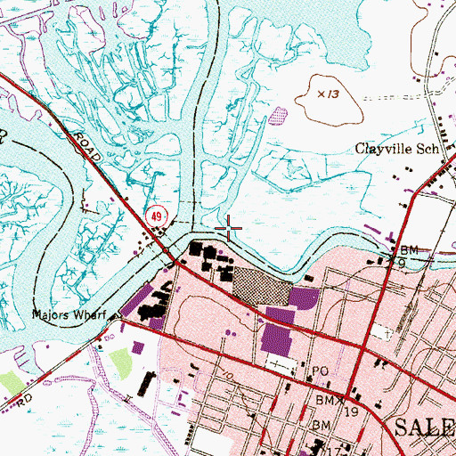 Topographic Map of Fenwick Creek, NJ