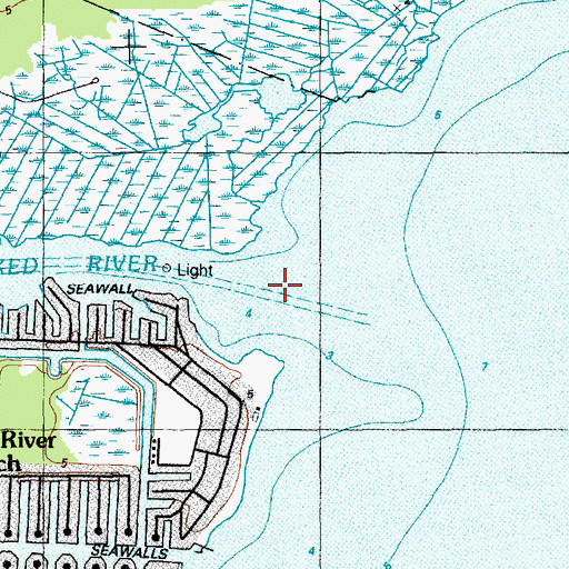 Topographic Map of Forked River, NJ