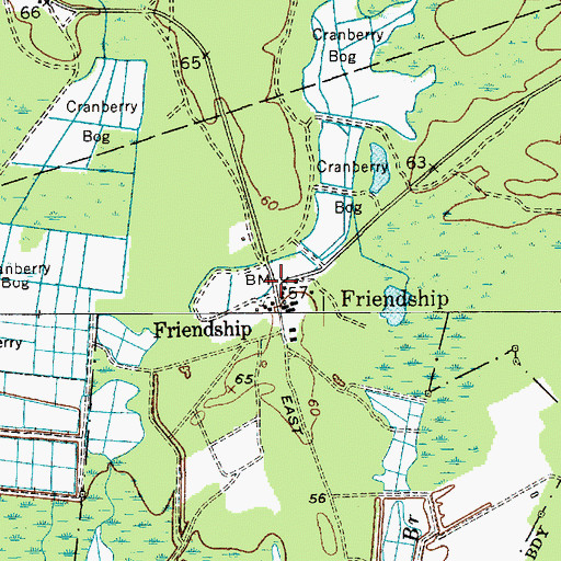 Topographic Map of Friendship, NJ