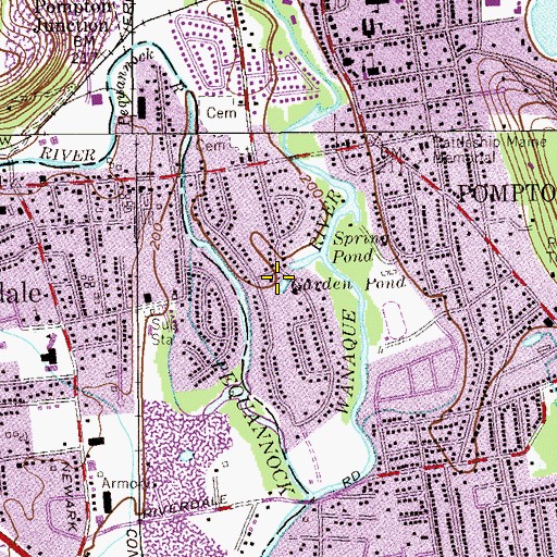Topographic Map of Garden Pond, NJ