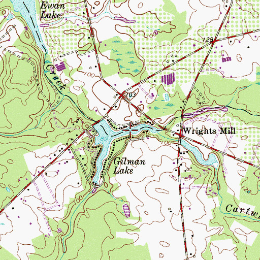 Topographic Map of Gilman Lake, NJ