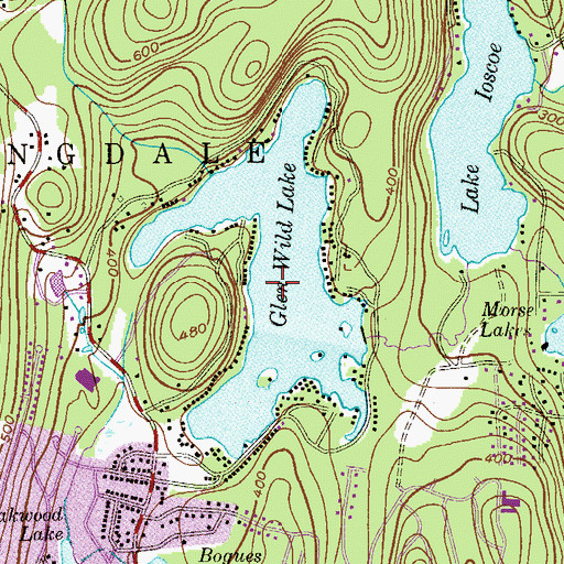Topographic Map of Glen Wild Lake, NJ