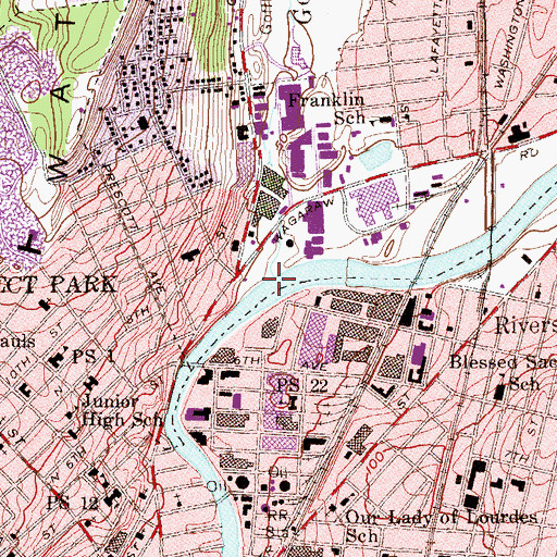 Topographic Map of Goffle Brook, NJ