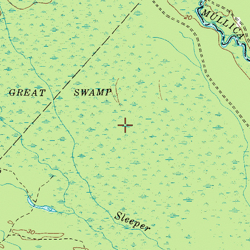 Topographic Map of Great Swamp, NJ