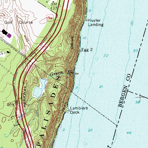 Topographic Map of Green Brook, NJ