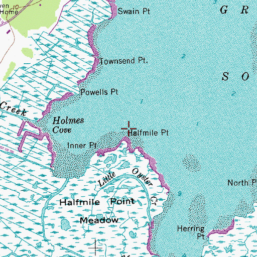 Topographic Map of Halfmile Point, NJ