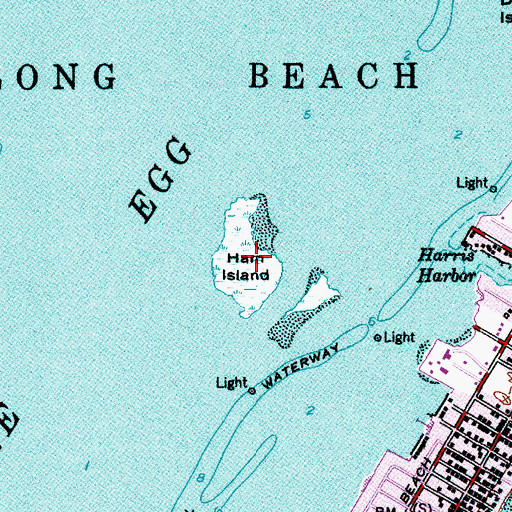 Topographic Map of Ham Island, NJ
