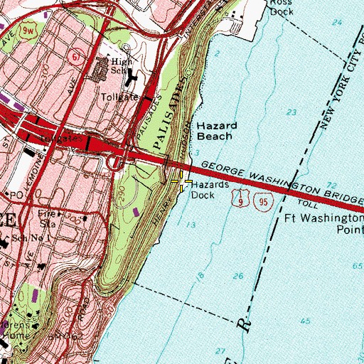 Topographic Map of Hazards Dock, NJ