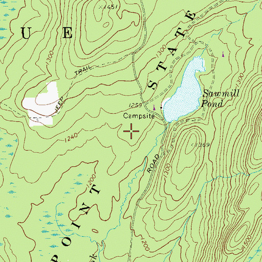 Topographic Map of High Point State Park, NJ