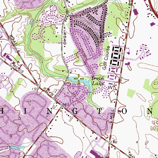 Topographic Map of Irvin Lake, NJ