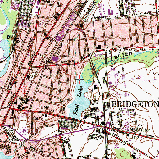 Topographic Map of Jackson Run, NJ
