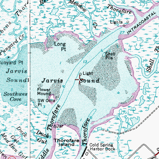 Topographic Map of Jarvis Sound, NJ