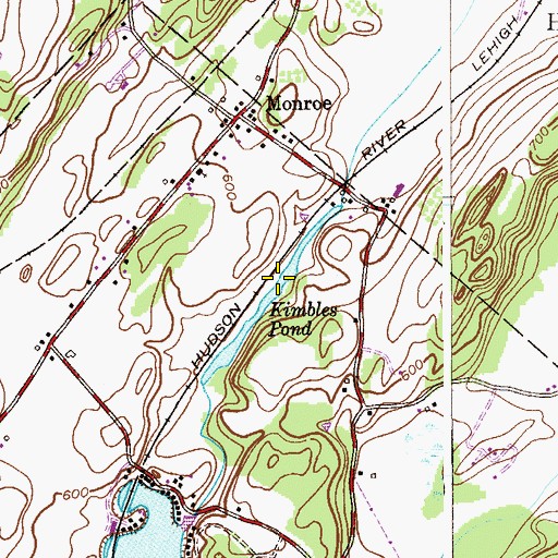 Topographic Map of Kimbles Pond, NJ