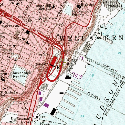 Topographic Map of Kings Bluff, NJ