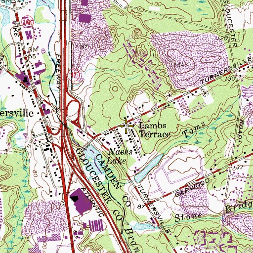 Topographic Map of Lambs Terrace, NJ