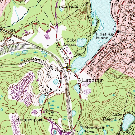 Topographic Map of Landing, NJ