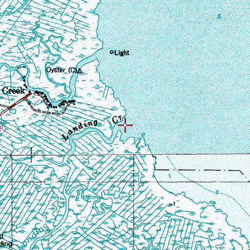Topographic Map of Landing Creek, NJ