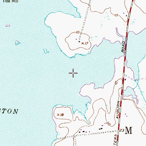 Topographic Map of Mannington Creek, NJ