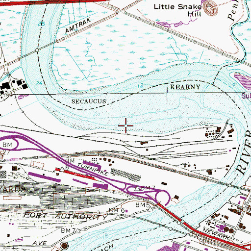 Topographic Map of Marion Reach, NJ