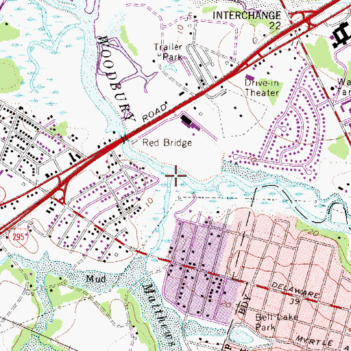Topographic Map of Matthews Branch, NJ