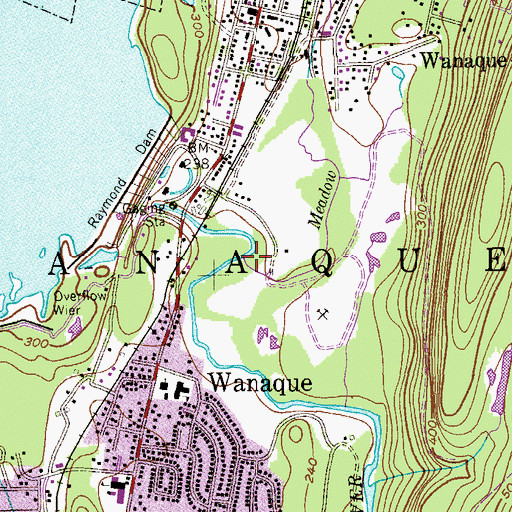 Topographic Map of Meadow Brook, NJ
