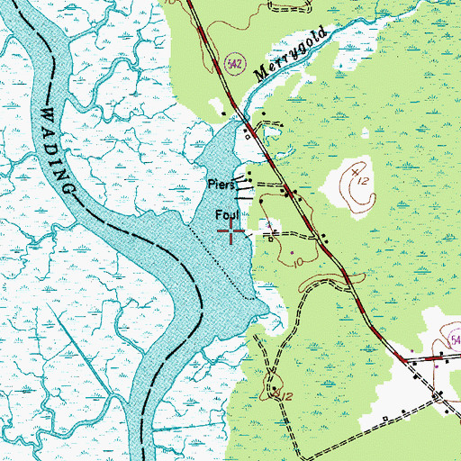 Topographic Map of Merrygold Branch, NJ