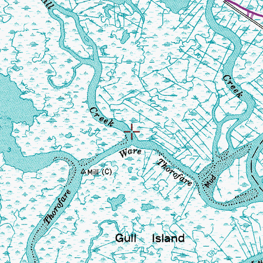 Topographic Map of Mill Creek, NJ