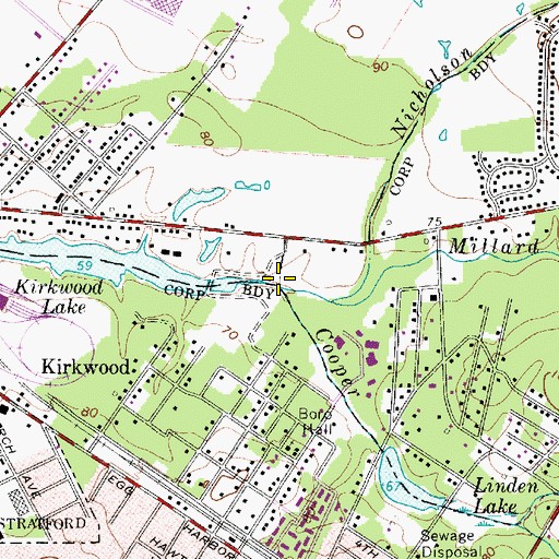 Topographic Map of Millard Creek, NJ