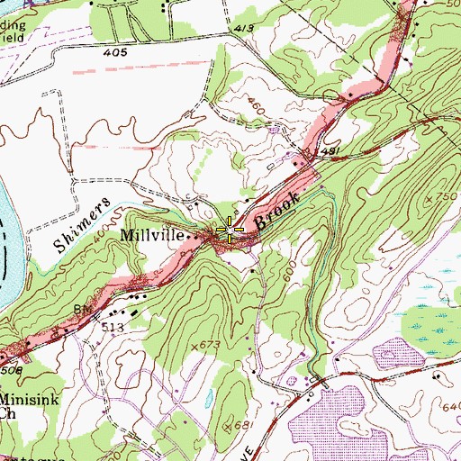 Topographic Map of Millville, NJ