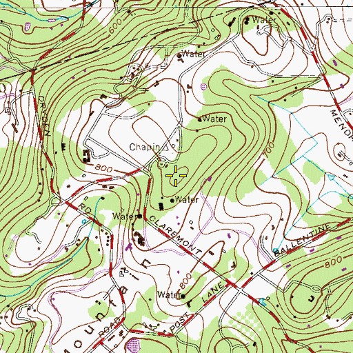 Topographic Map of Mine Mountain, NJ