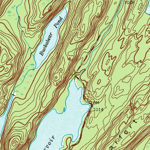 Topographic Map of Mossmans Brook, NJ