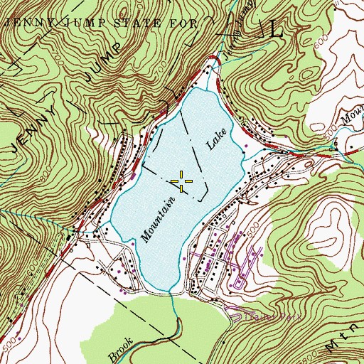 Topographic Map of Mountain Lake, NJ