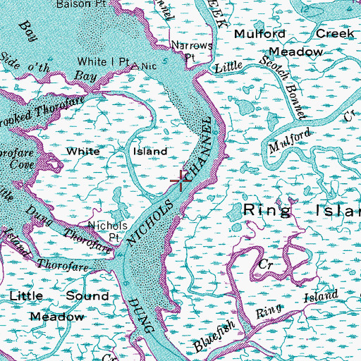 Topographic Map of Nichols Channel, NJ