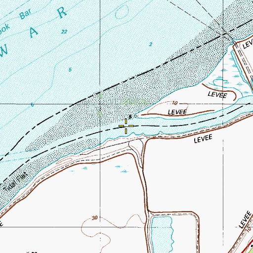 Topographic Map of Oldmans Creek, NJ