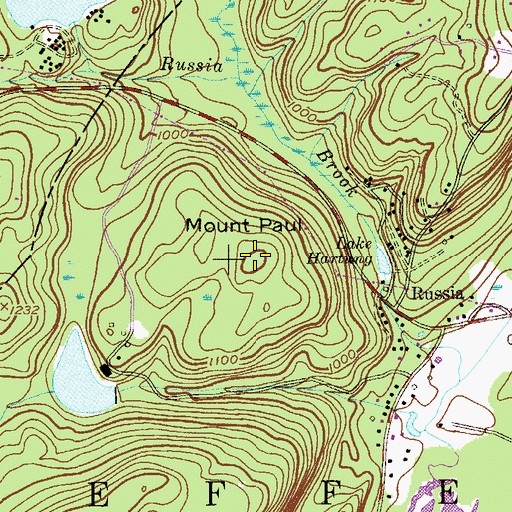 Topographic Map of Mount Paul, NJ
