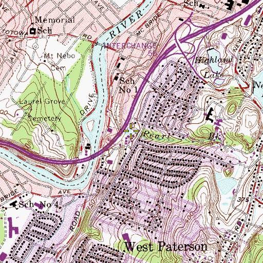 Topographic Map of Pearl Brook, NJ