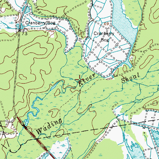 Topographic Map of Pole Branch, NJ