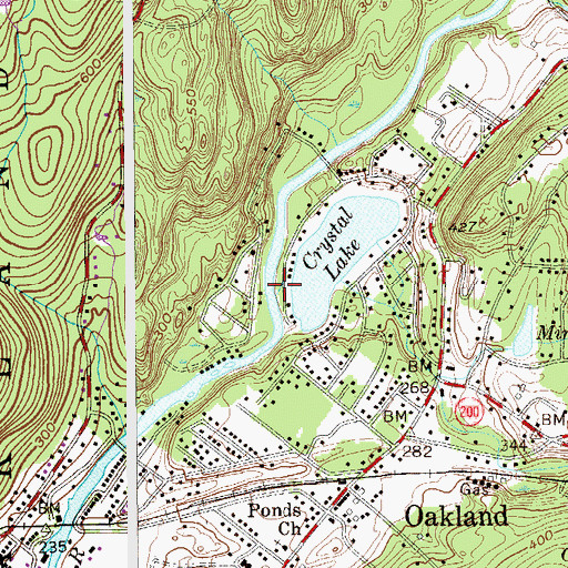 Topographic Map of Pond Brook, NJ