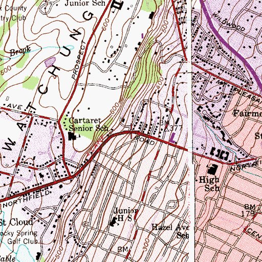 Topographic Map of Quenten School, NJ