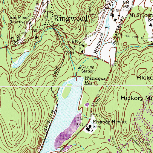 Topographic Map of Ringwood Creek, NJ