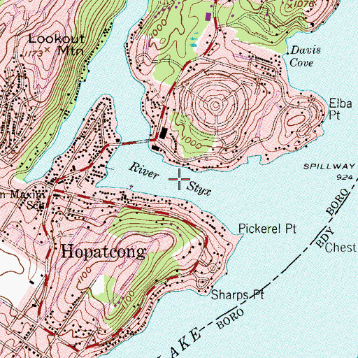 Topographic Map of River Styx, NJ
