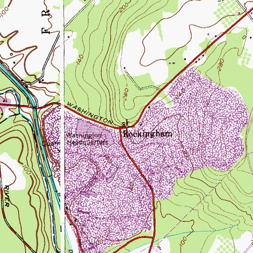 Topographic Map of Rockingham, NJ