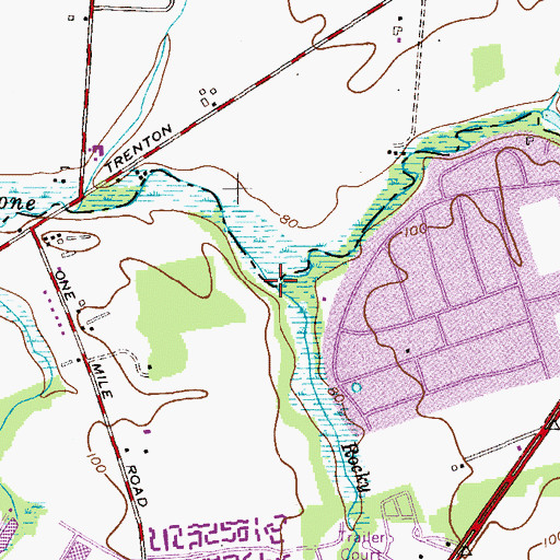 Topographic Map of Rocky Brook, NJ