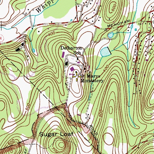 Topographic Map of Saint Marys Monastery, NJ