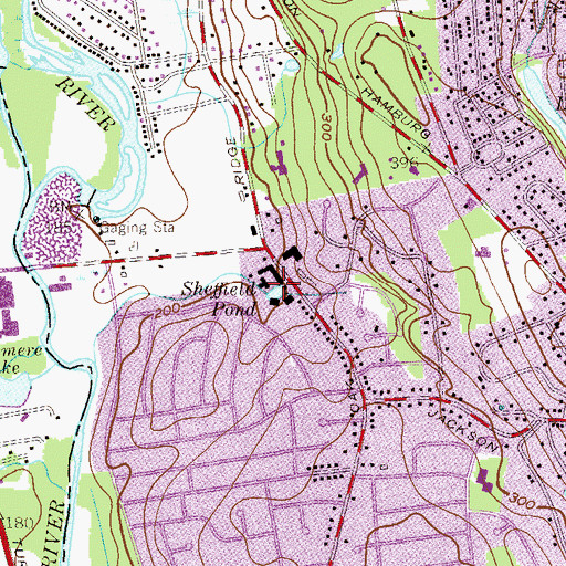 Topographic Map of Sheffield Pond, NJ