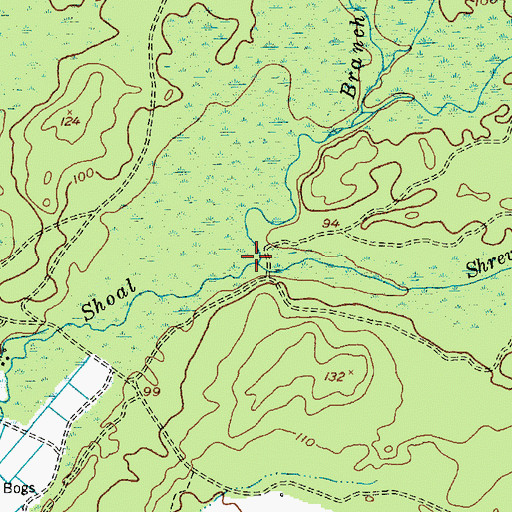 Topographic Map of Shreve Branch, NJ