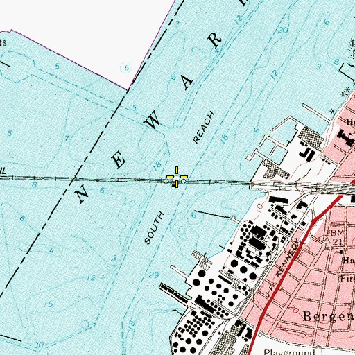 Topographic Map of South Reach, NJ