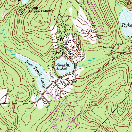 Topographic Map of Sparta Lake, NJ