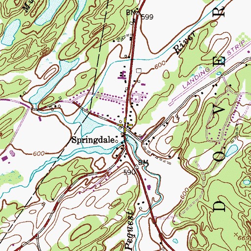 Topographic Map of Springdale, NJ