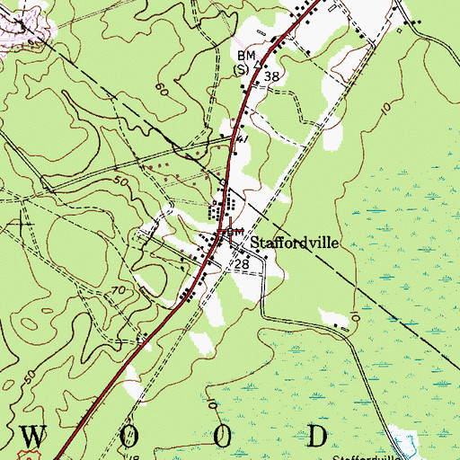 Topographic Map of Staffordville, NJ